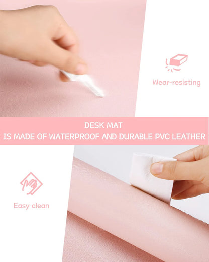 Large Waterproof Pink PVC Mouse Pad for Office Use