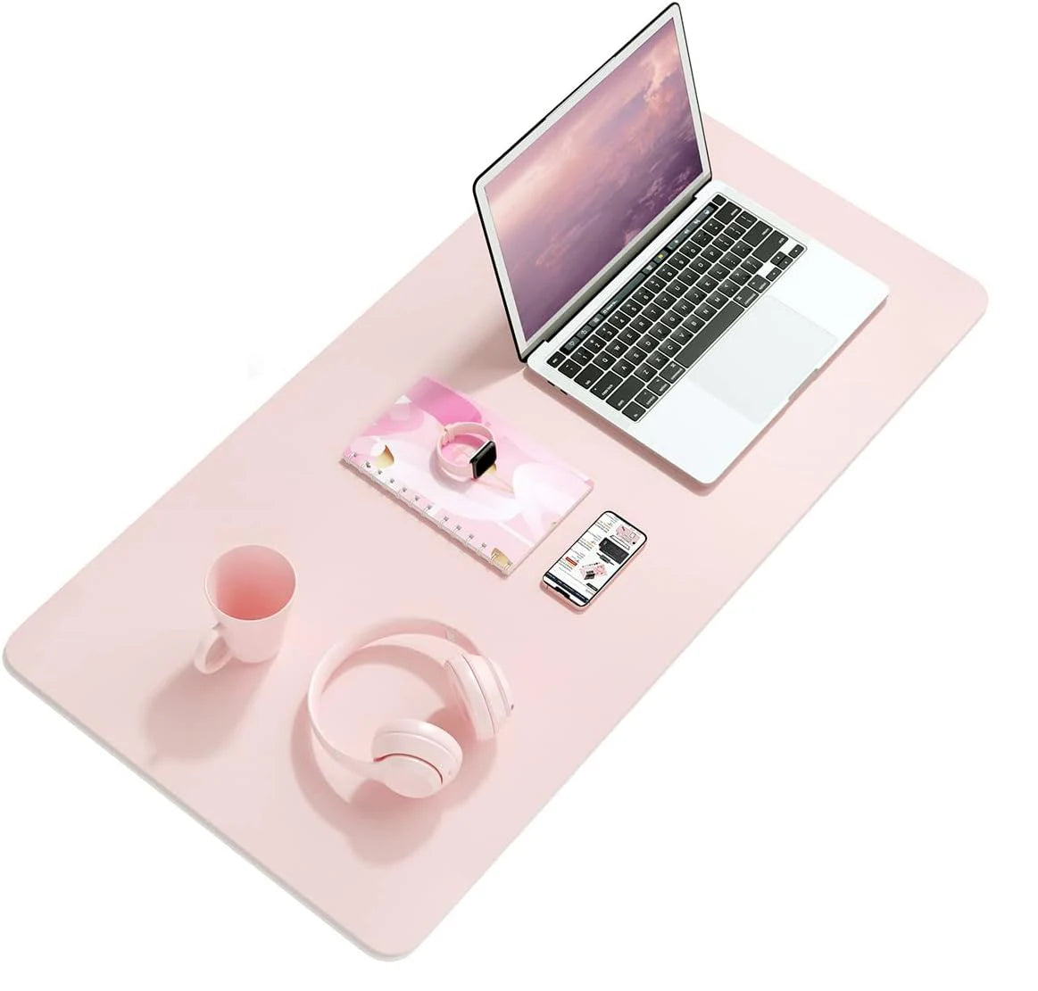 Large Waterproof Pink PVC Mouse Pad for Office Use