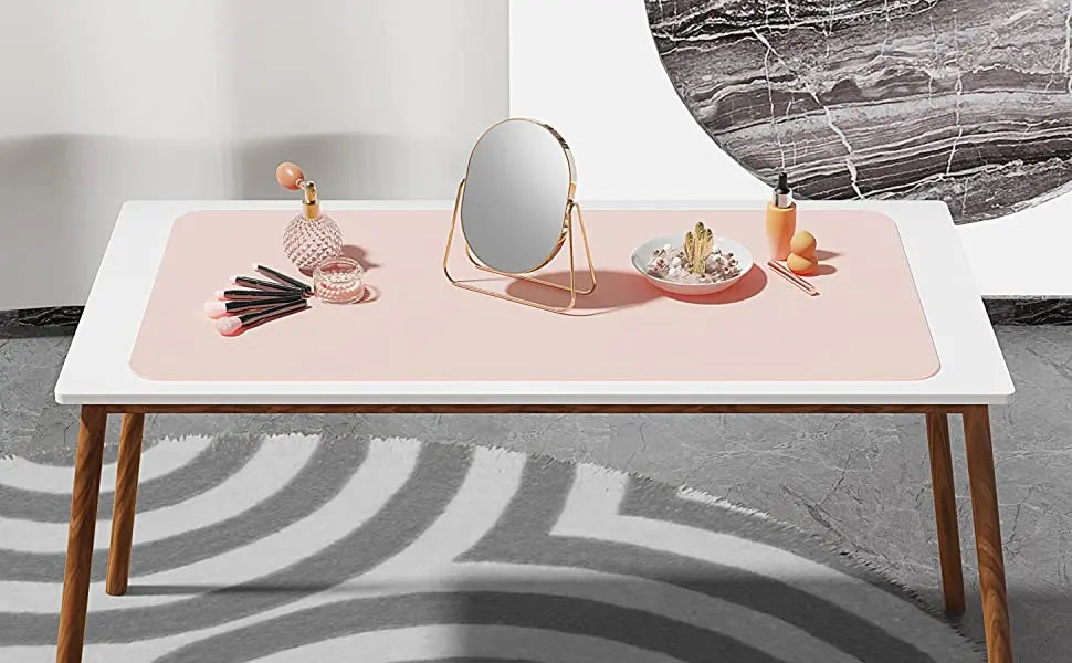 Large Waterproof Pink PVC Mouse Pad for Office Use