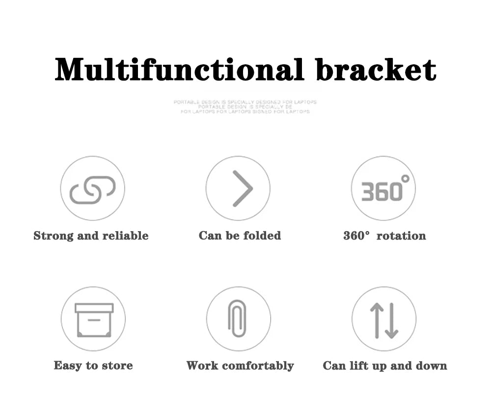 Portable Aluminum Adjustable Laptop Desk Stand With Mouse Pad