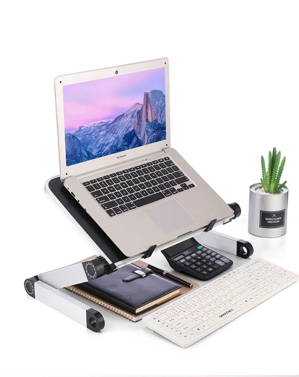 Portable Aluminum Adjustable Laptop Desk Stand With Mouse Pad