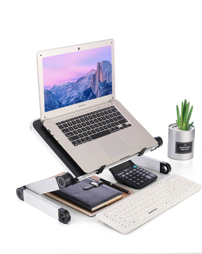 Portable Aluminum Adjustable Laptop Desk Stand With Mouse Pad