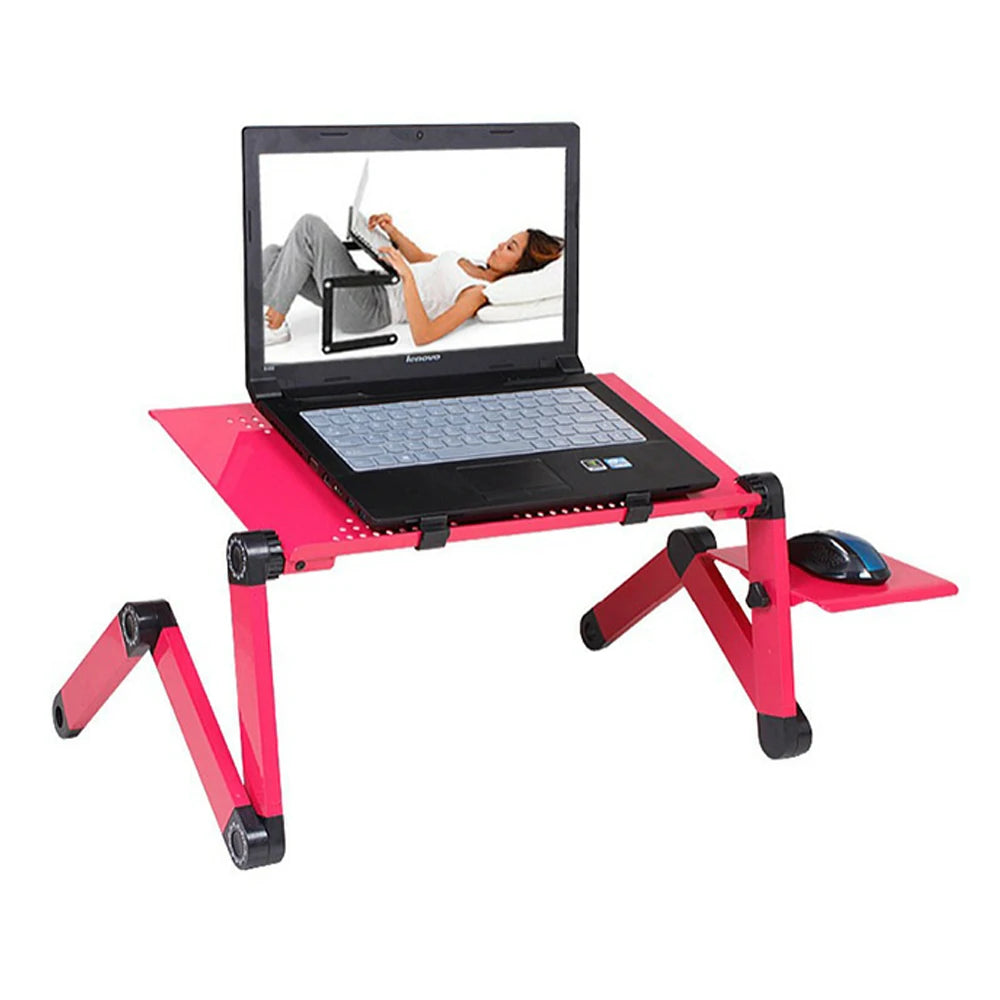 Portable Aluminum Adjustable Laptop Desk Stand With Mouse Pad