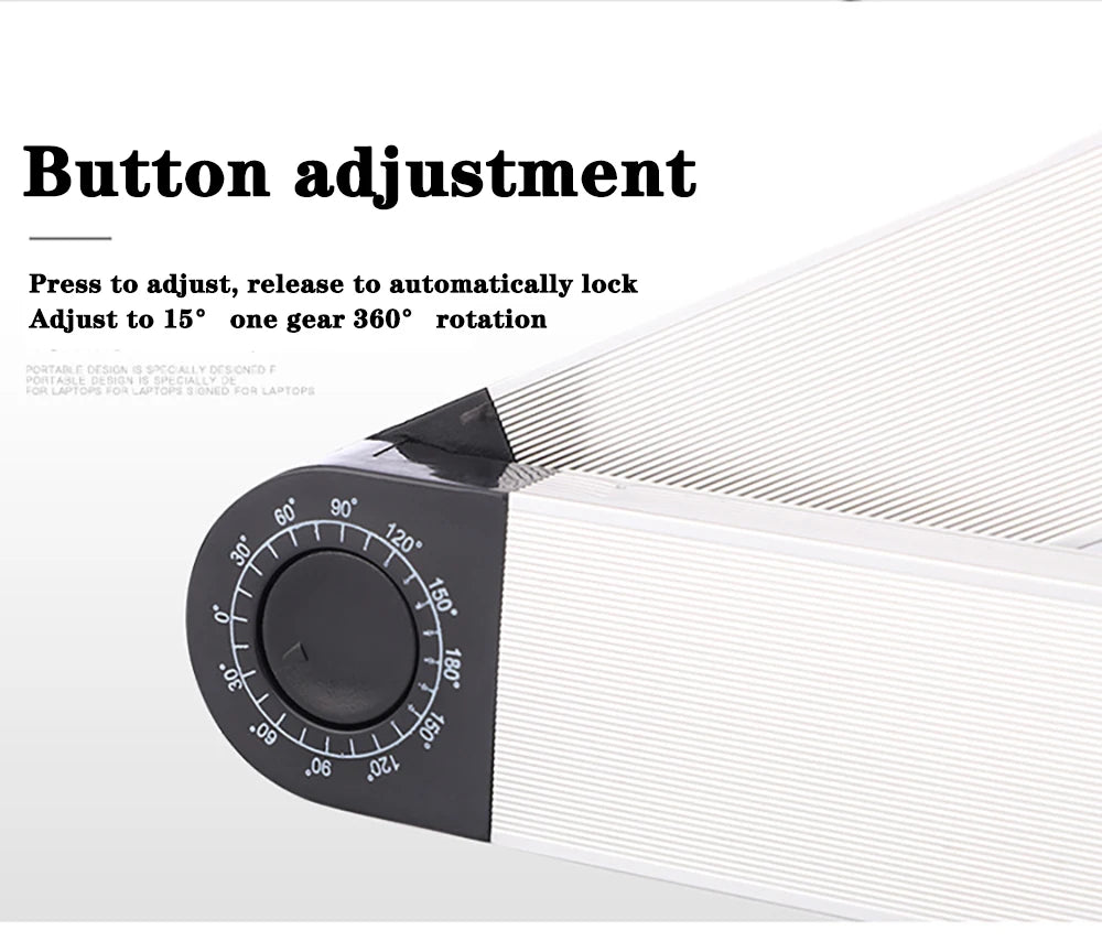 Portable Aluminum Adjustable Laptop Desk Stand With Mouse Pad