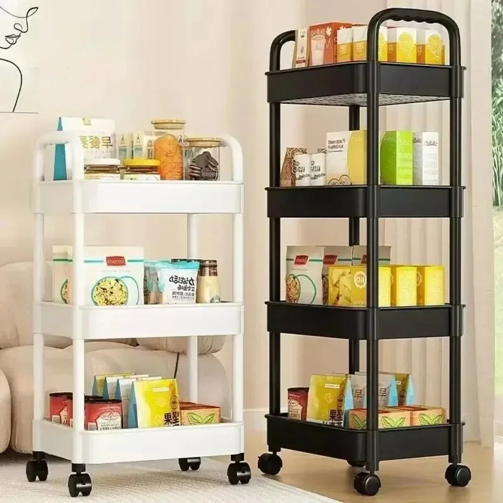 Multifunctional Storage Rack Trolley Cart for Home
