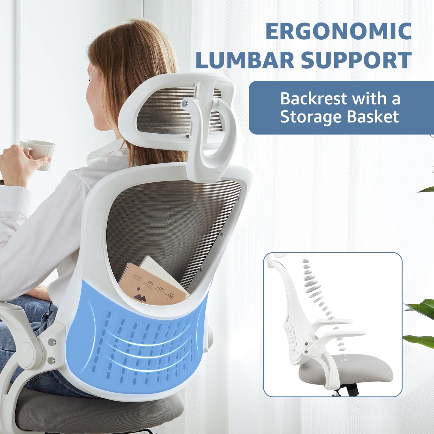 Adjustable Mesh Ergonomic Office Chair with Lumbar Support