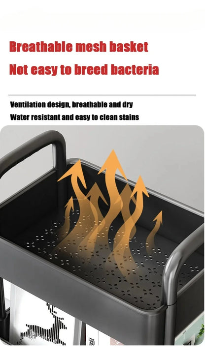 Multifunctional Storage Rack Trolley Cart for Home