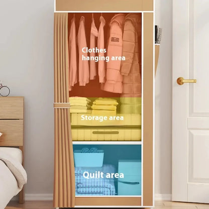 Minimalist Multi-Layer Floor-Mounted Wardrobe