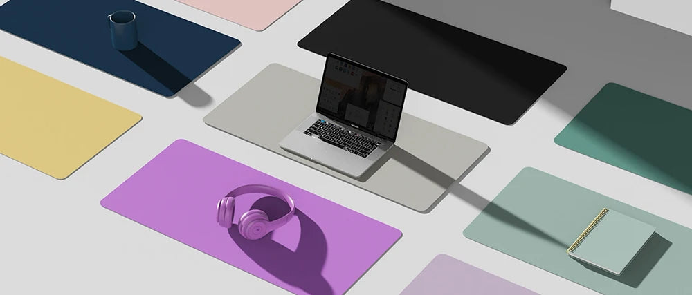 Large Waterproof Pink PVC Mouse Pad for Office Use