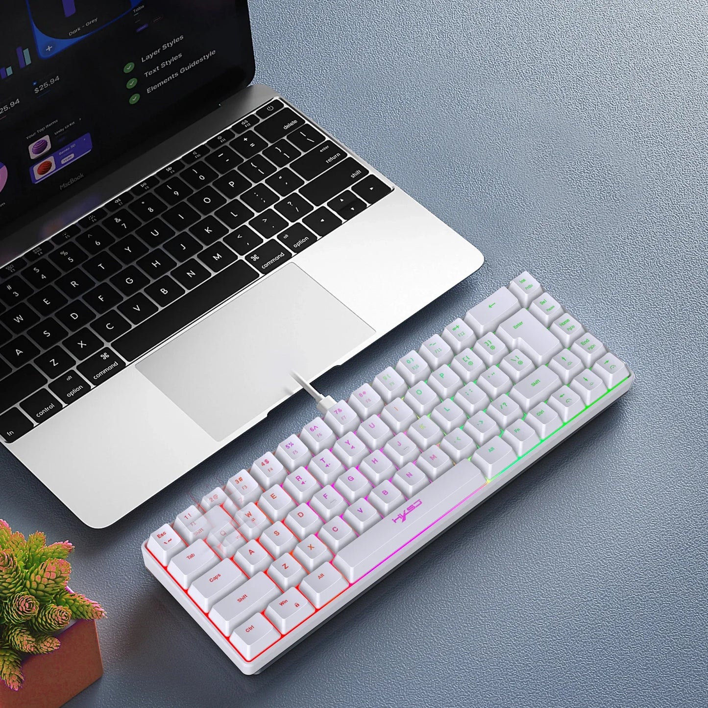 Wired K68 RGB Mini Gaming Keyboard for Office