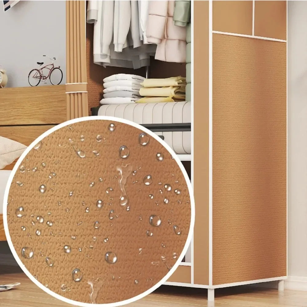 Minimalist Multi-Layer Floor-Mounted Wardrobe
