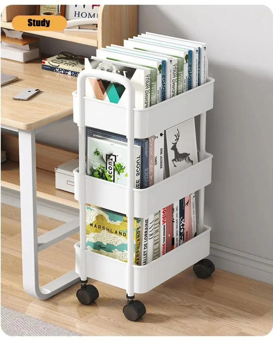 Multifunctional Storage Rack Trolley Cart for Home