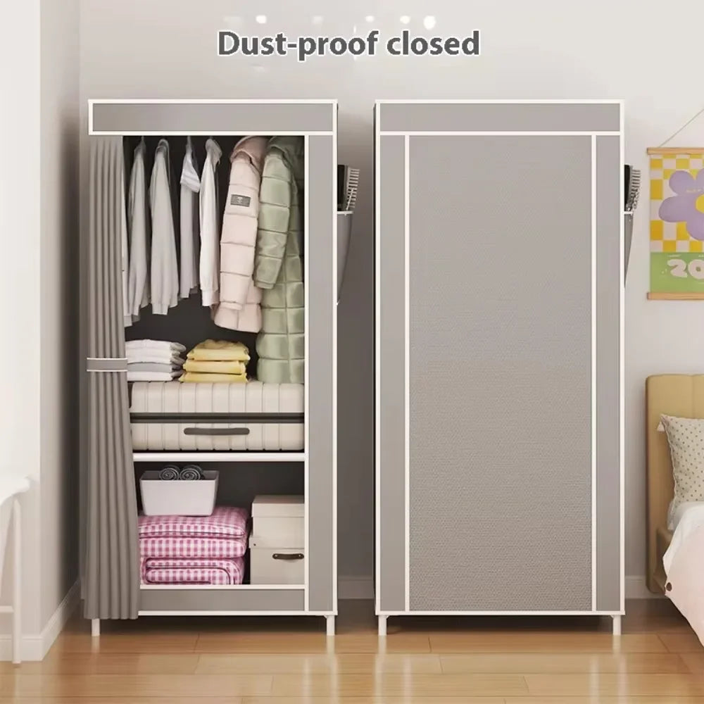 Minimalist Multi-Layer Floor-Mounted Wardrobe