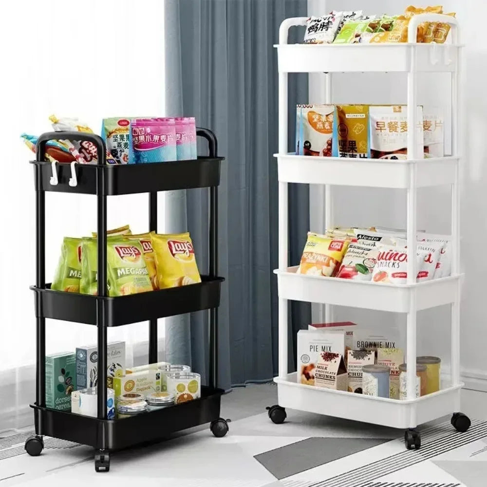Multifunctional Storage Rack Trolley Cart for Home