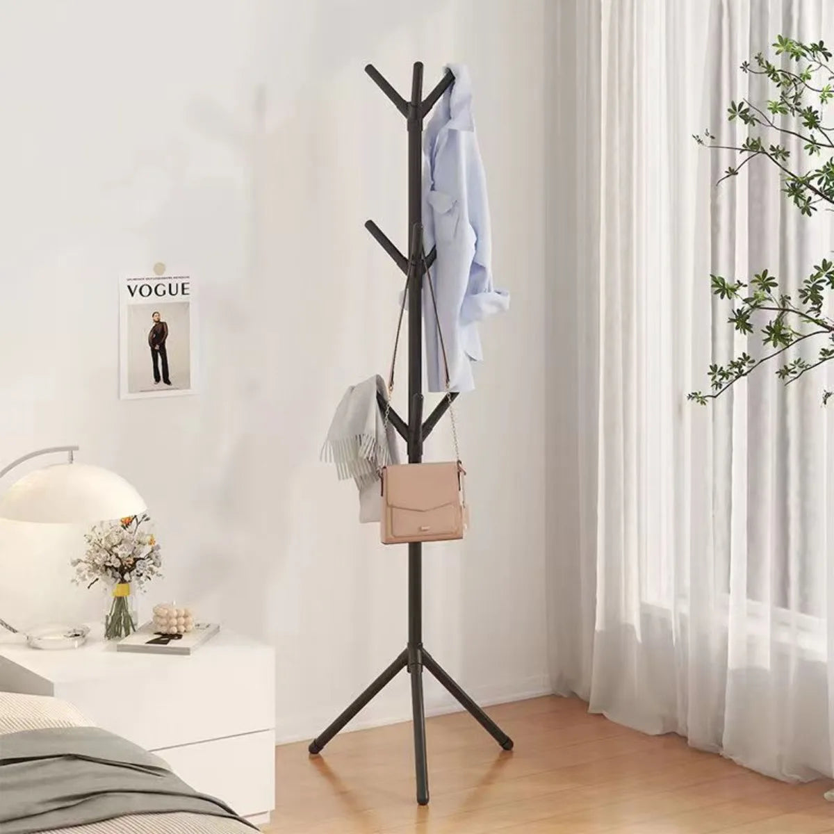 Vertical Tree Branch Clothes and Hats Rack for Home