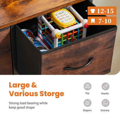New Wood Cabinet Furniture With 9 Fabric Storage Drawer