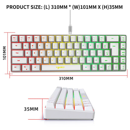 Wired K68 RGB Mini Gaming Keyboard for Office