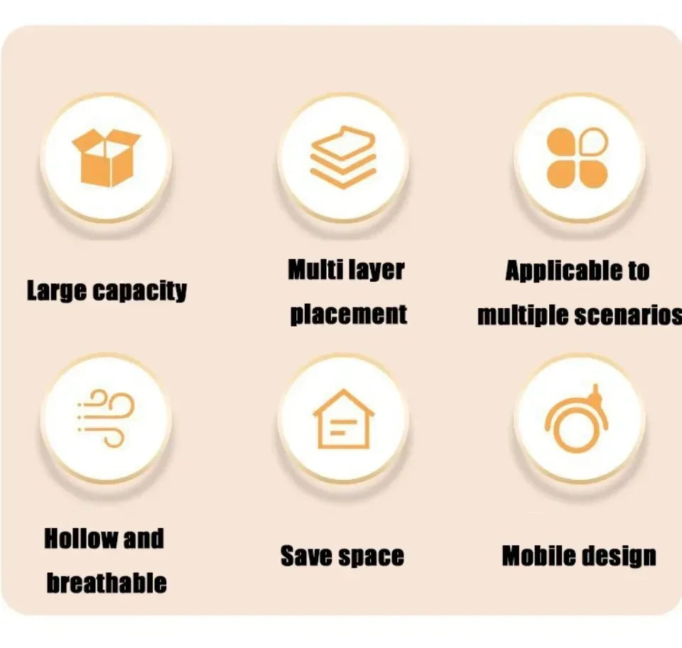 Multifunctional Storage Rack Trolley Cart for Home