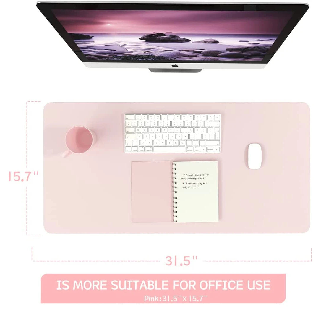 Large Waterproof Pink PVC Mouse Pad for Office Use