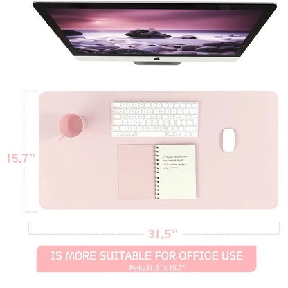 Large Waterproof Pink PVC Mouse Pad for Office Use