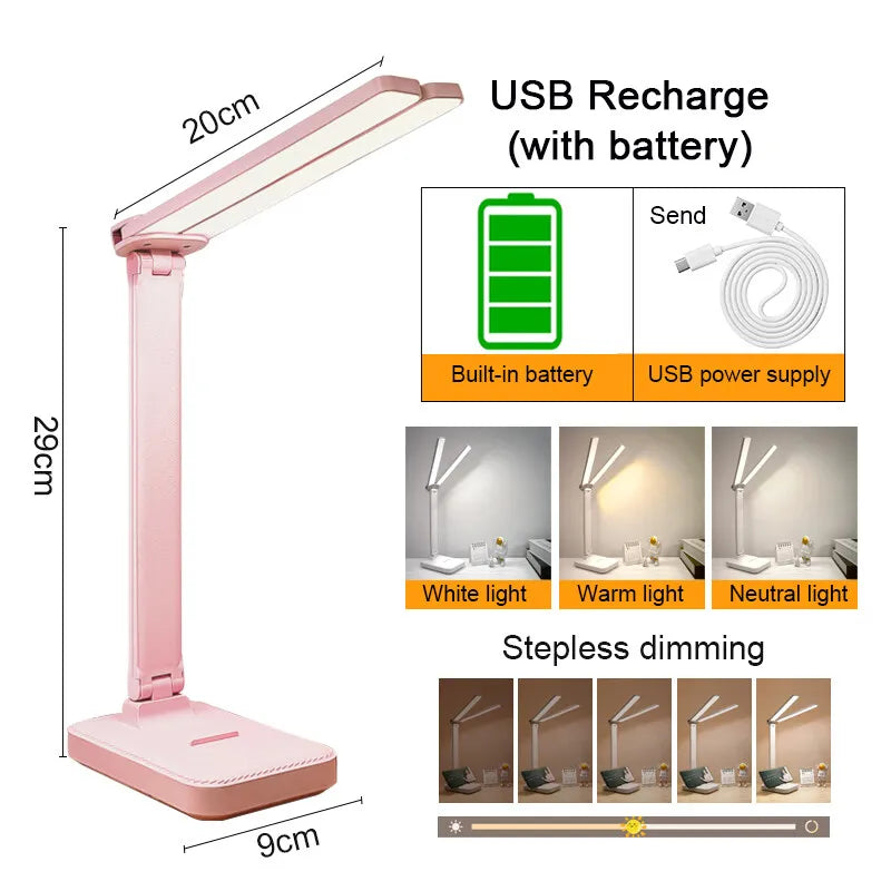 USB Rechargeable Touch Lamp with 3 Dimmable Levels