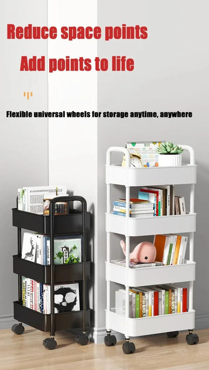 Multifunctional Storage Rack Trolley Cart for Home