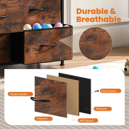 New Wood Cabinet Furniture With 9 Fabric Storage Drawer