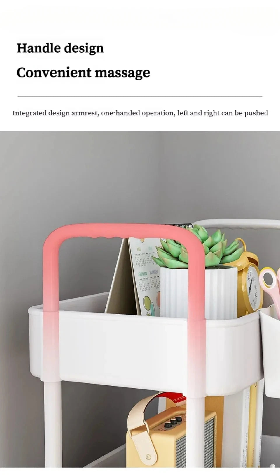 Multifunctional Storage Rack Trolley Cart for Home