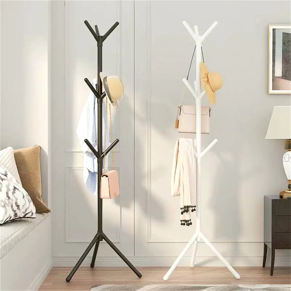 Vertical Tree Branch Clothes and Hats Rack for Home