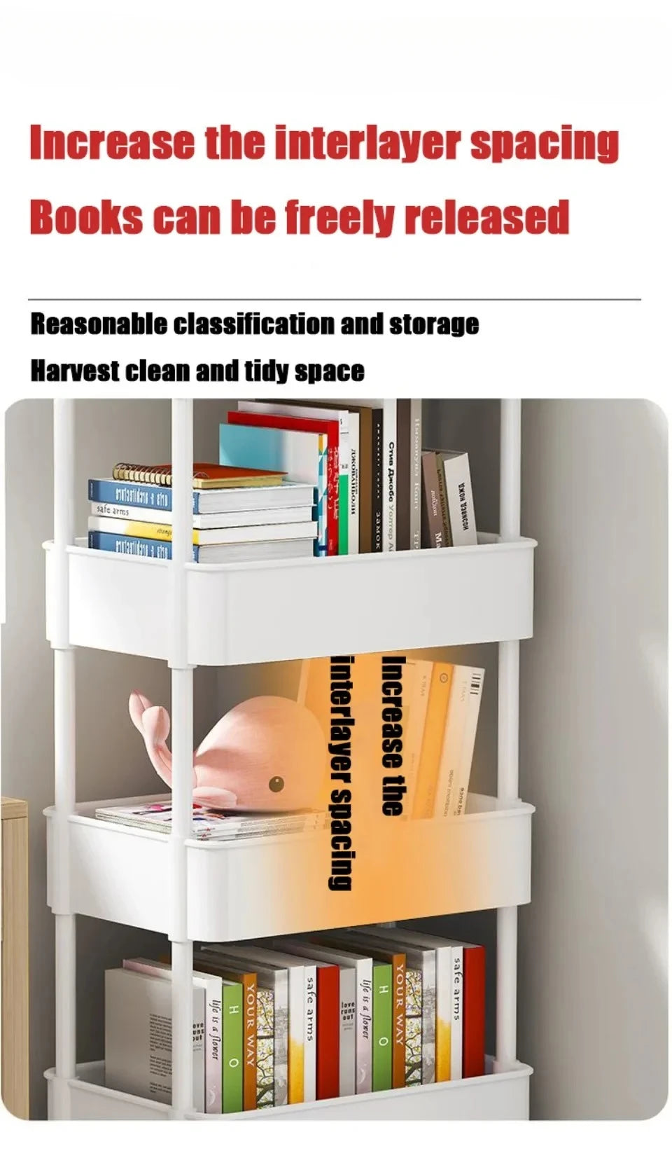 Multifunctional Storage Rack Trolley Cart for Home