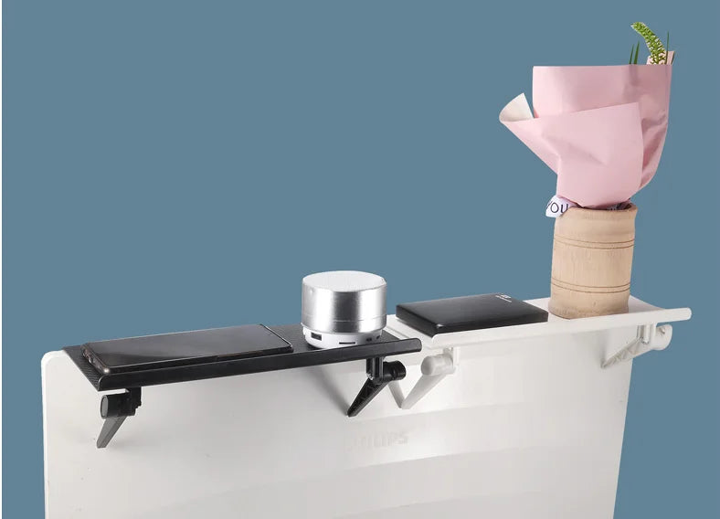 Adjustable Desktop Monitor Storage Rack and Media Organizer