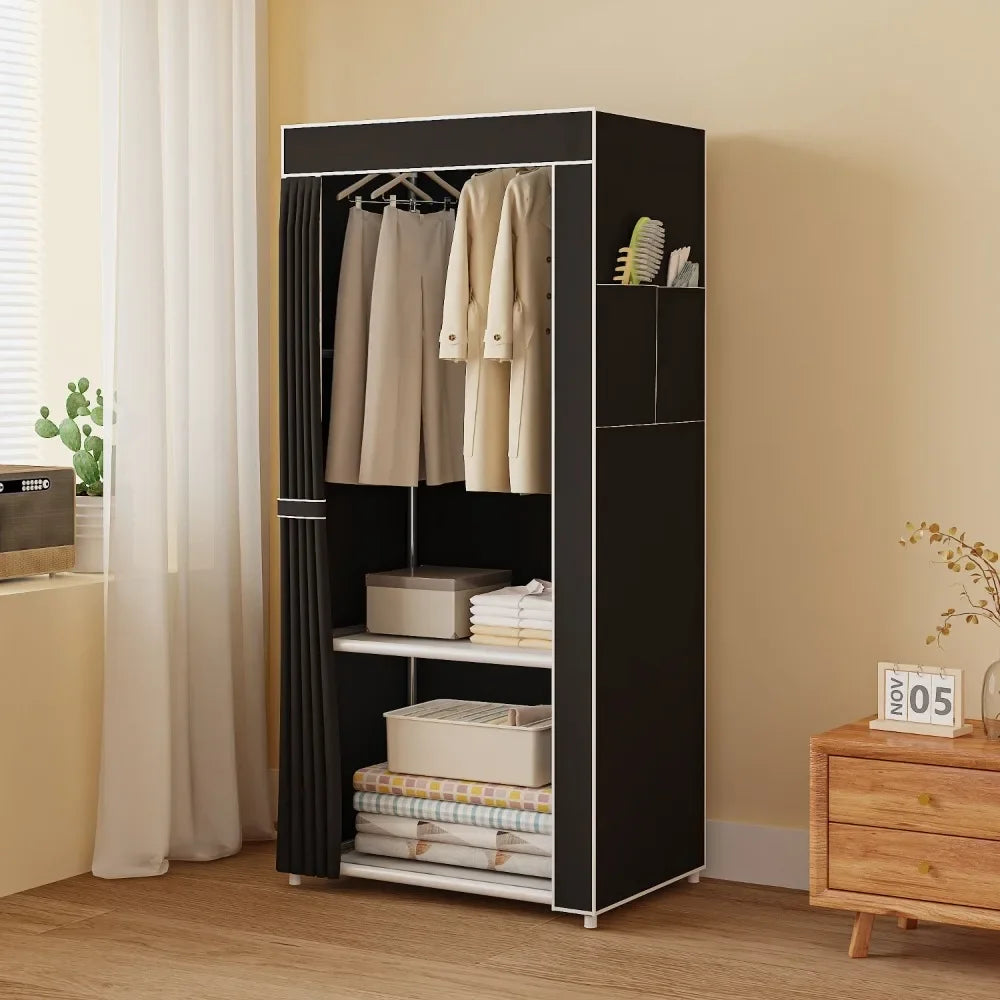 Minimalist Multi-Layer Floor-Mounted Wardrobe