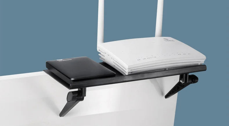 Adjustable Desktop Monitor Storage Rack and Media Organizer