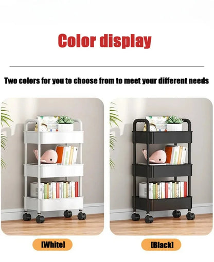 Multifunctional Storage Rack Trolley Cart for Home