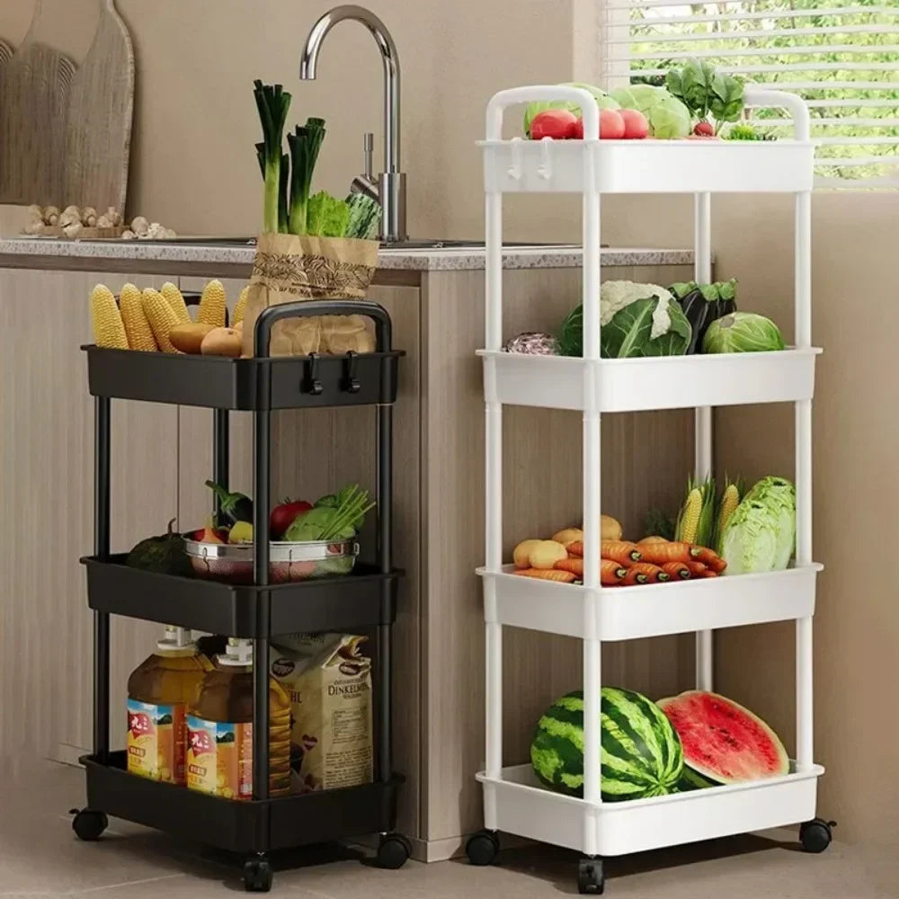 Multifunctional Storage Rack Trolley Cart for Home