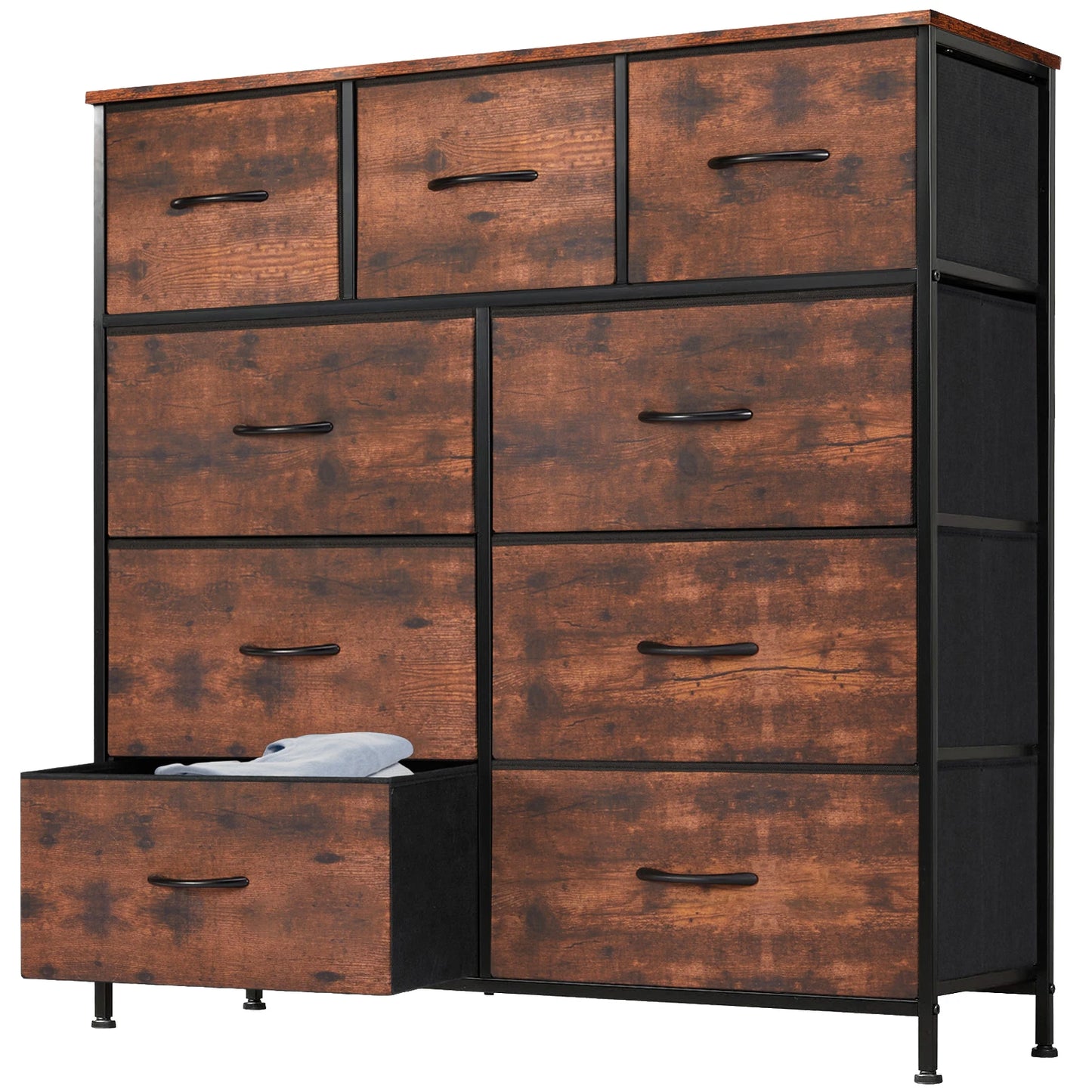 New Wood Cabinet Furniture With 9 Fabric Storage Drawer